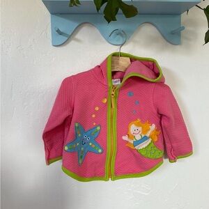 Hanna Andersson Pink Jacket with Mermaid and Starfish